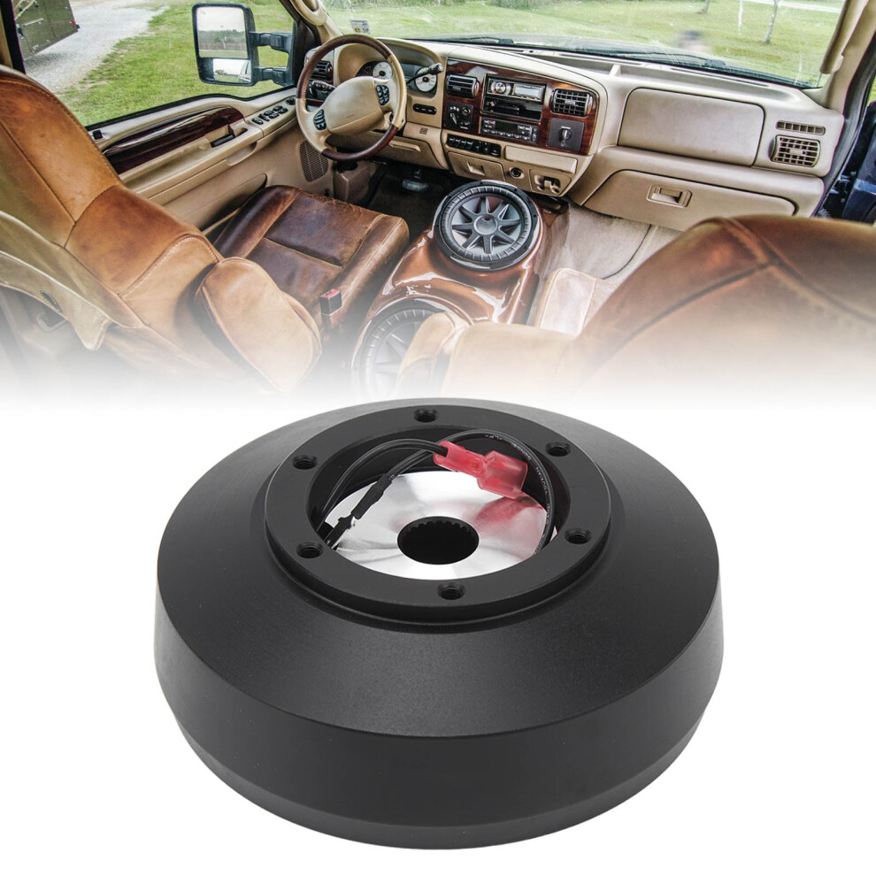 6 Hole Aluminum Steering Wheel Hub Adapter For Ford Ranger 1992-1997 Black 9331370055439