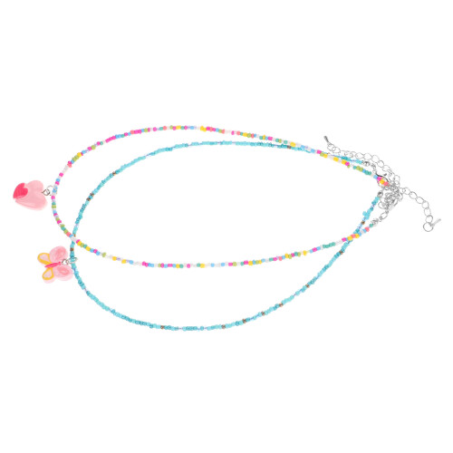 8Pièces Colliers Rigolos En Perles Colorées Pour Style 1