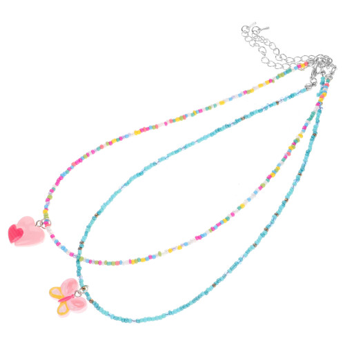8Pièces Colliers Rigolos En Perles Colorées Pour Style 2