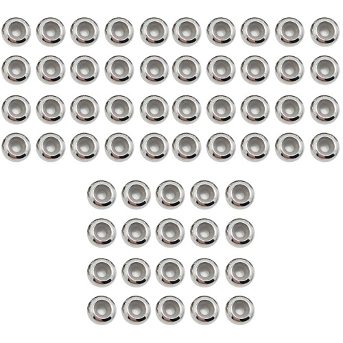 60Pièces Spacers Beads Argentés Pour DIY Vintage Accessoires 2
