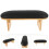 2Pièces Coussin Poignet Noir Cuir Durable Usage Salon Ongles 11