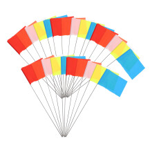 150Pièces Drapeaux Marqueurs De Pelouse En PVC Tige Acier Colorée