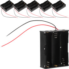18Pcs Durable 3 X 3.7V Aa Battery Holder Black Case with 55Inch Cable