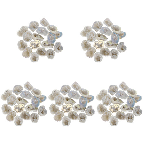 5Pièces Cristal Druzy Geode Améthyste Ornement Élégant 1