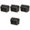 4Pièces Coffrets Pirate Mini Plastic Noir Pour Jeux Et Cadeaux 5