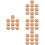 40Pcs Beige Wood Cork Planter Pads Multi-Function Flowerpot Mats 8