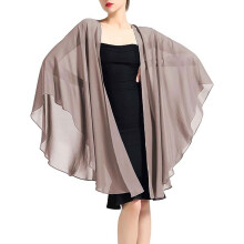 Perfekt til alle årstider, lett chiffonsjal til aftenkjole, skjerf som passer til flere anledninger, myk og elegant pashmina til brudekjoler