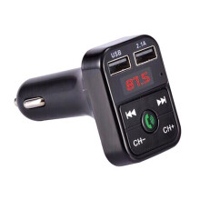 Transmissor FM sem fio, adaptador Bluetooth para carro com visor LED para uma condução segura e carregamento de alta velocidade.