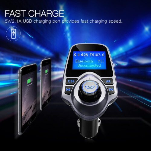 Κομψή λύση, πομπός FM Bluetooth με υψηλή ποιότητα ήχου, αυτόματο συντονισμό συχνότητας 1
