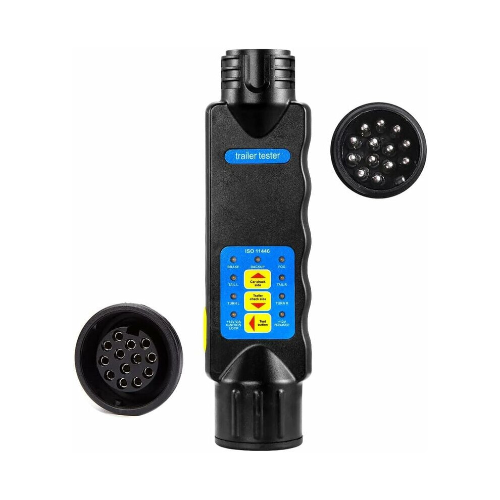 Quality Assurance Trailer Socket Tester, Quick Check Led Indicator For European Connectors, Auto Repair Tool For Auto Trailers, Caravans, Cars, Tow 9405630965162
