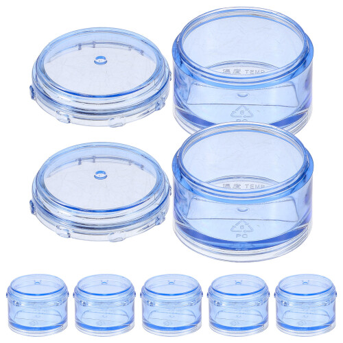 2Sets Weekly Round Organizer Blue Case for Medicine Storage 2