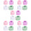 20Paia Fasce Elastiche Morbide Per Lavaggio Viso Colorate 8