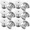 40Pz Metallo Argento Bloccanti Per Spilli, E 1