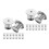 40Pz Metallo Argento Bloccanti Per Spilli, E 6
