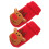 5Paia Calze Rosse Natale Cotone Antiscivolo Sicurezza 3
