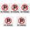 5Pz No Parking Acrilico Per Vietato Uso 5