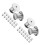 40Pz Metallo Argento Bloccanti Per Spilli, E 5