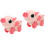 2Pz Pig Wind Up in Rosa Giocattoli Educativi 6