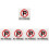 5Pz No Parking Acrilico Per Vietato Uso 7