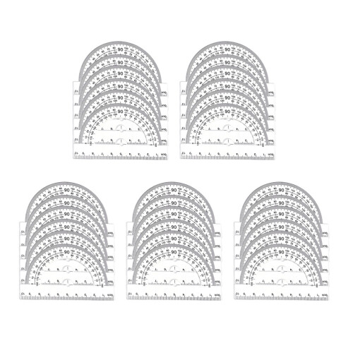 60Pz Goniometri Trasparenti 180 Protractor Per Ufficio E