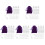 5Set Materiale Per Fai Da Te Ganci E Fermagli Viola Leggeri 2