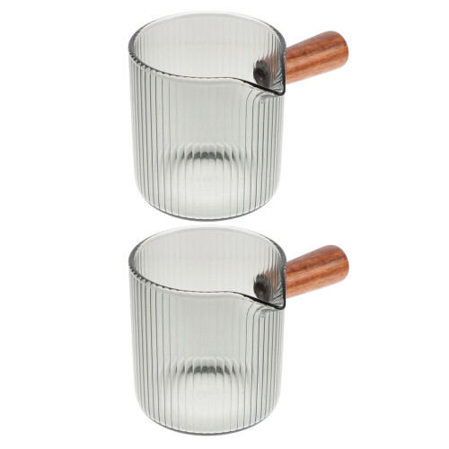 4Pz Caraffe Con Manico in Legno Per Latte, Sciroppi E 1