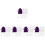 5Set Materiale Per Fai Da Te Ganci E Fermagli Viola Leggeri 5