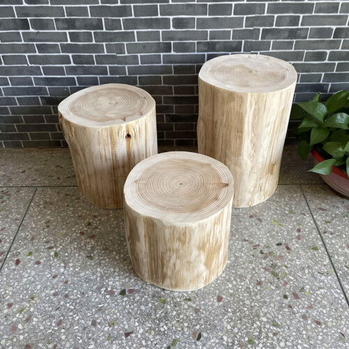 2Pz Sgabello Beige in Legno Per E Camera 2