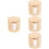 4Set Puff Make-Up Khaki in Cotone Naturale Per E Struccante 6