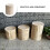 2Pz Sgabello Beige in Legno Per E Camera 6