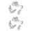 6Pz Jazz Argento Per Adulti Costume Danza 5