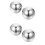 4Pz Palline Allenamento Metallo Argento Per Pressione E 7