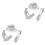 6Pz Jazz Argento Per Adulti Costume Danza 3