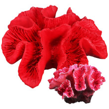8Pz Corallo Decorativo Rosso in Resina Per Ambienti Acquatici Naturali