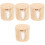 4Set Puff Make-Up Khaki in Cotone Naturale Per E Struccante 3