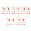 50Pz DIY Orecchie Coniglio Rosse in Tessuto 8