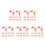 50Pz DIY Orecchie Coniglio Rosse in Tessuto 9