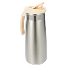 2Pz Caraffe in Acciaio Con Coperchio E Manico Per Uso Domestico