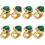 8Pz Rapper Grills in Metallo Verde Per Costume E Party 6