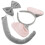 3Set Set Costume Elefante Orecchie Fascia Coda 3