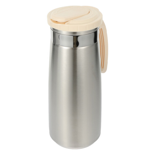 2Pz Caraffe in Acciaio Con Coperchio E Manico Per Uso Domestico 1