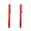 2Pz Stylus Rosso Con Punta in Gomma Per 2 E Schermi Touch 3