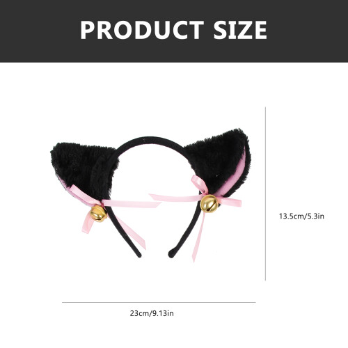 4Set Cerchietti Neri Con Orecchie E Coda Per Costume Animale 1