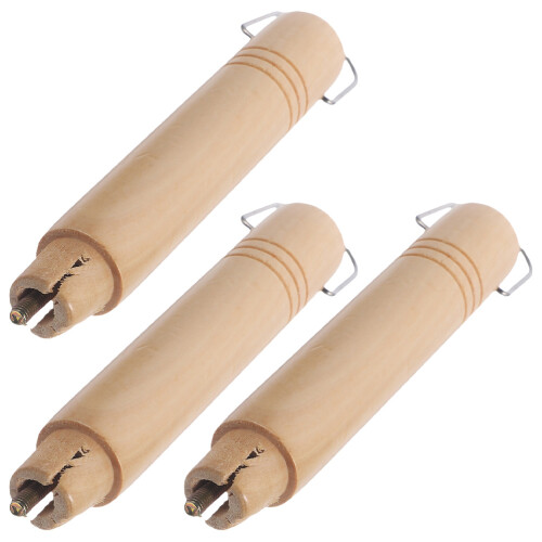 6Pz Set Manici Pan Beige in Legno Per Multiuso Sicuri 1