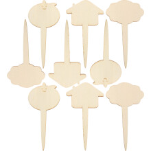 150Pz Segnapiante Beige in Legno Per Orto, Fioriere E Giardino