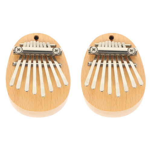 2Pz Mini Kalimba in Legno Per Principianti, Portatile E Colorata 1
