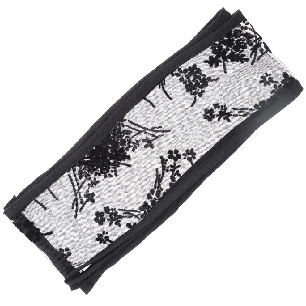 2Pz Fascia Pizzo Nera Corda E Collana Vintage-image