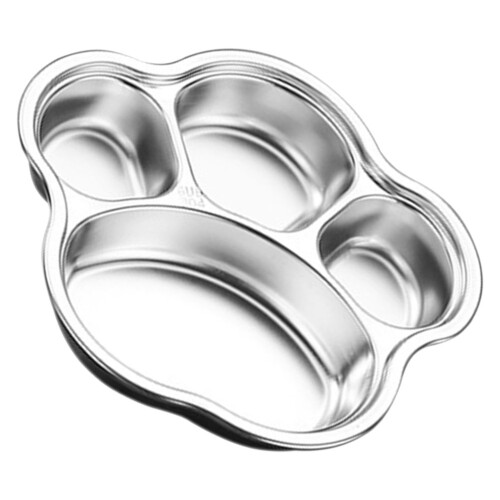 4Pz Piatti Divisi in Argento Con Design A Zampa 1