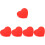 5Pz Cuore Vibrante Rosso Calma Bambini E Animali 7