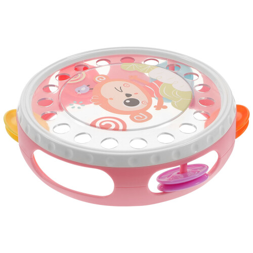 3Pz Tamburelli A Mano Rosa, Per Festa E Gioco Per Bambini 1